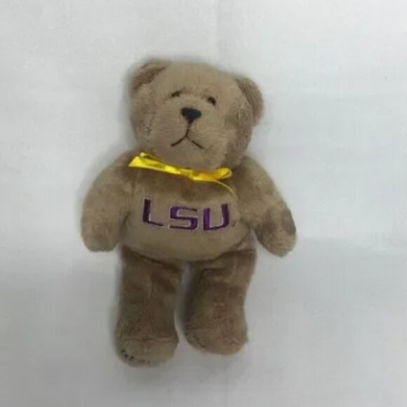 LSU Musical Teddy Bear Plush 9.5" Brown Soft Polyester Fiber For Ages 3 & Up Wit - Picture 1 of 3